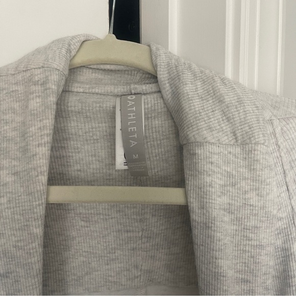 Athleta Compact Coaster Long Wrap Sweater Cardigan Grey Heather - Picture 4 of 6